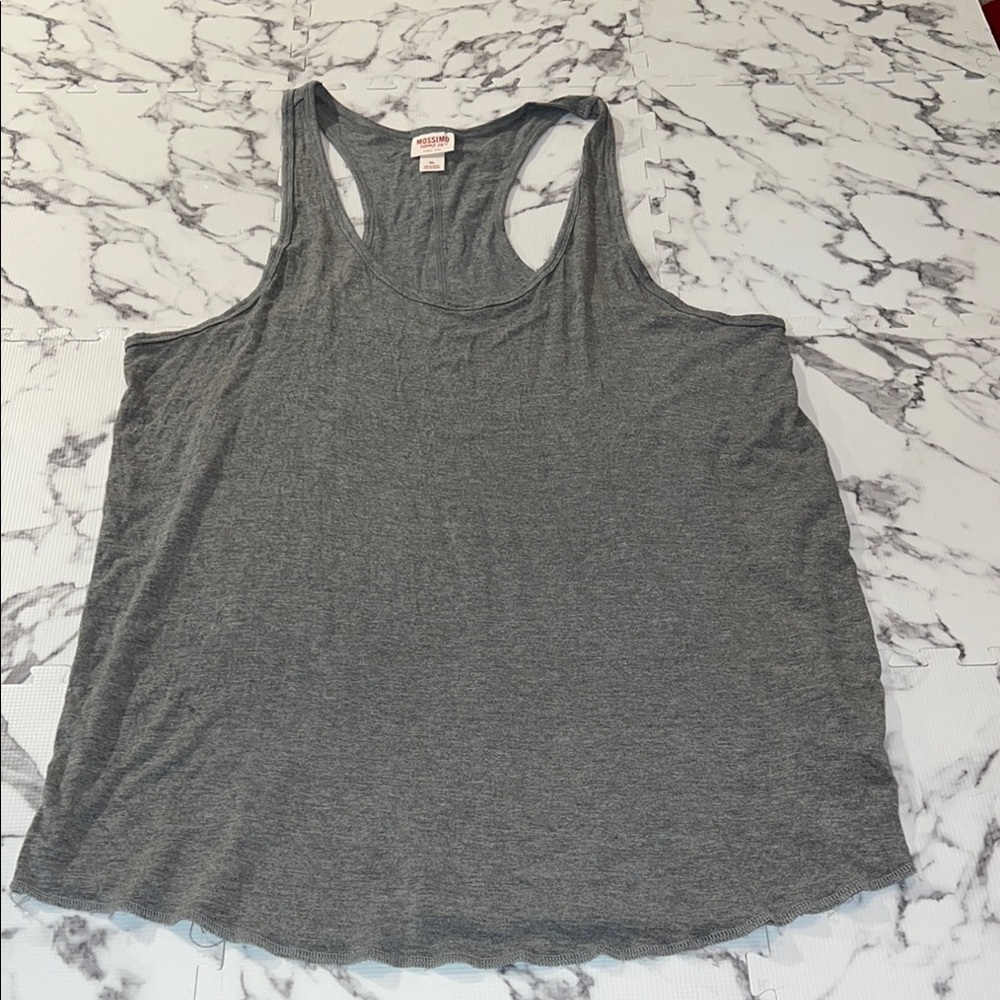 Mossimo Supply Co. Gray Sleeveless Relaxed Tank Top